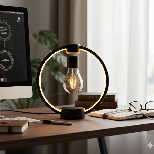 360 Spinning Magnetic Levitation Floating Light Bulb