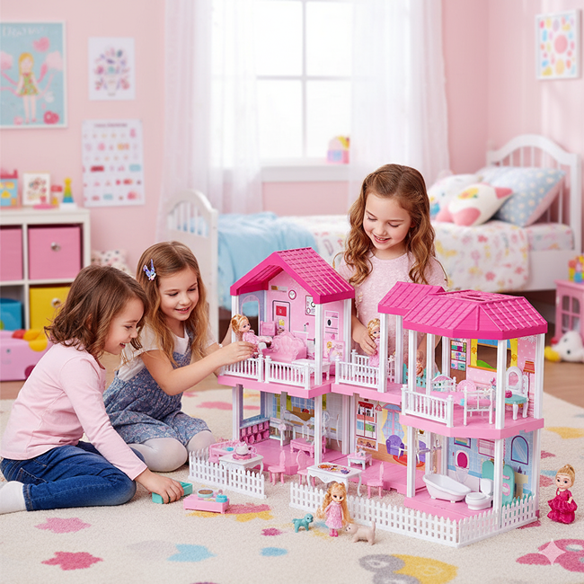 Royal Doll House for Kids | Premium Multi-Room Princess Palace Play Set for Pretend Play, Storytelling, Social Interaction & Creative Fun (Age 3+)