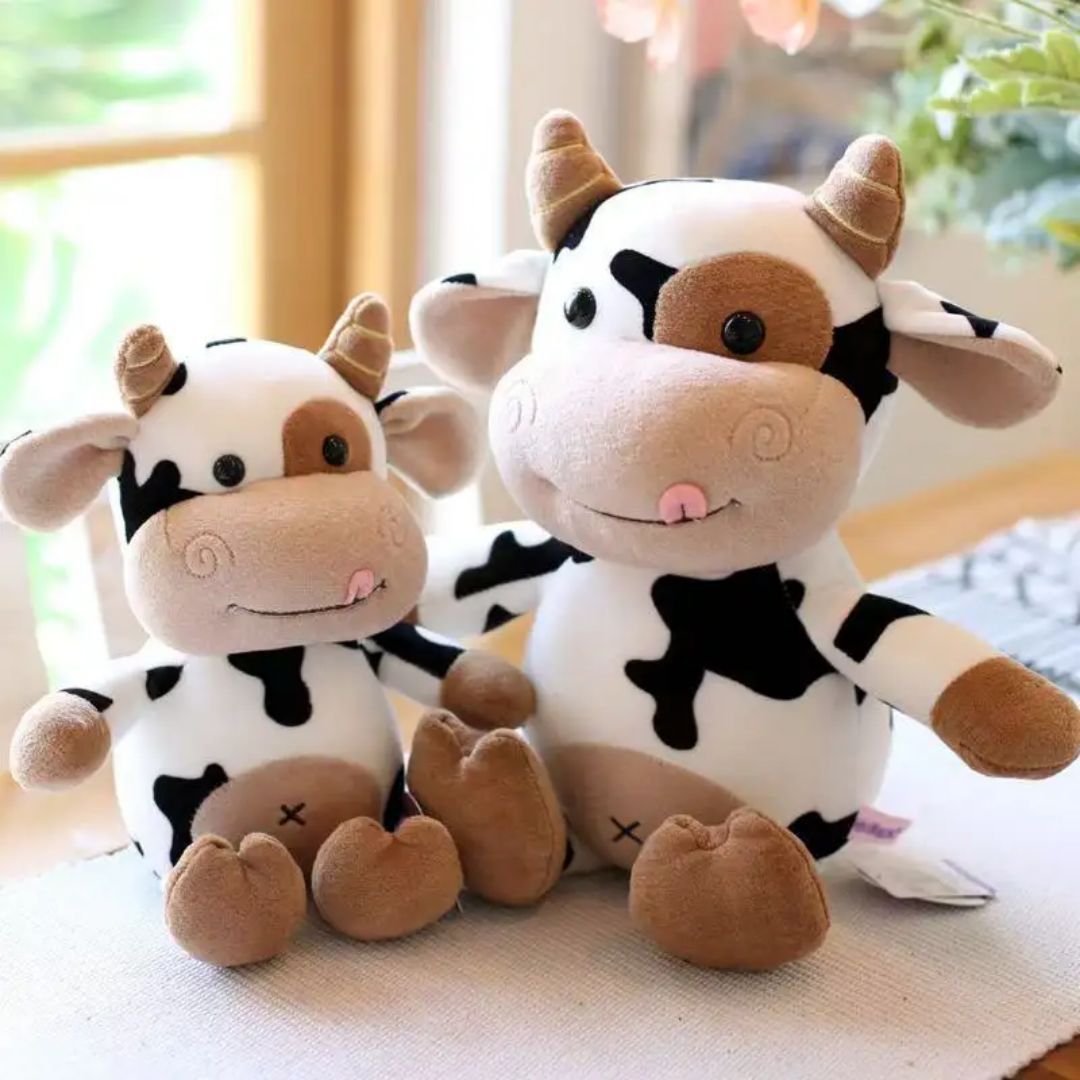 Cow Soft Toy 30 CM for Kids, Cute Farm Animal Plush Companion for Playtime, Cuddles, Nursery Decor and Gifting