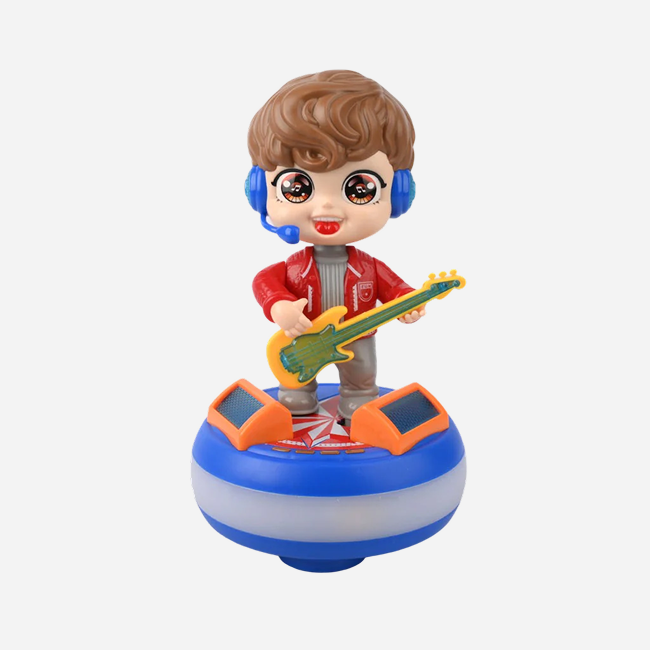 Stage Guitar Doll Musical Dancing Toy with LED Lights, Music & 360° Rotation | Interactive Entertainment Toy for Kids 3+ Years