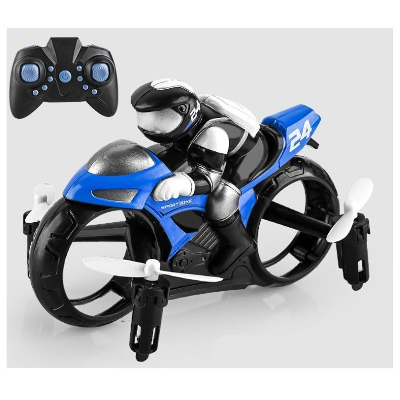 AF903 2-in-1 RC Flying Motorcycle Toy | 2.4GHz Land & Air Quadcopter with 360° Flips, LED Lights & Rechargeable Battery