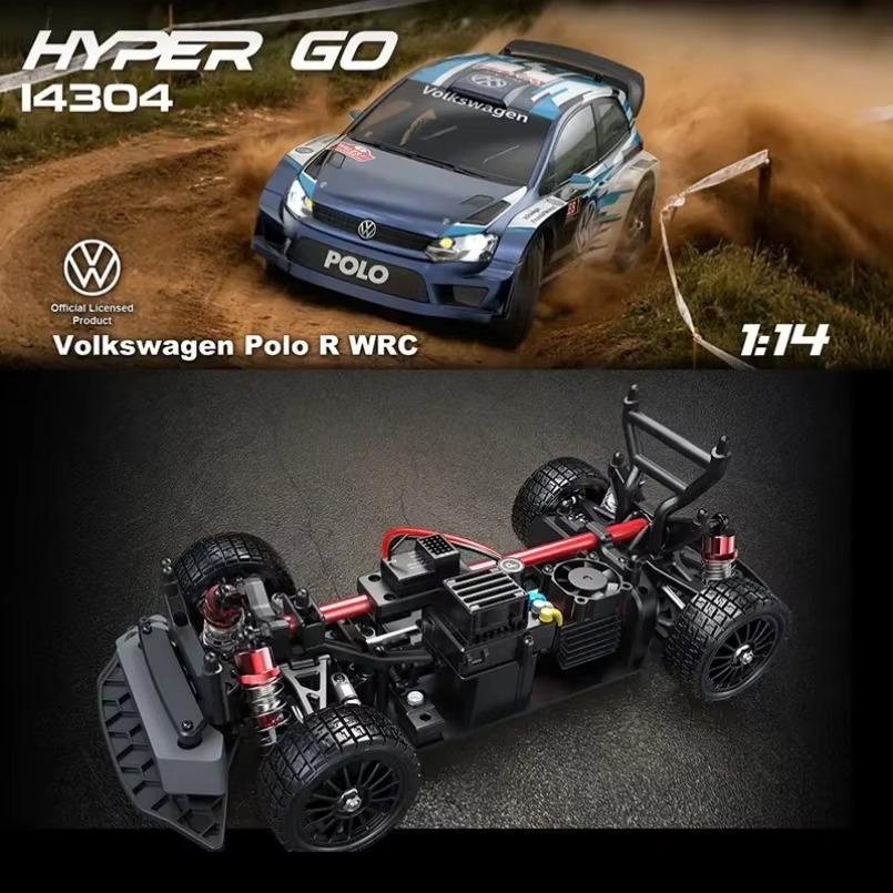 MJX Hyper Go - 14304 RC Car 1:14 Scale 4WD Brushless Drift Rally Car 2.4GHz 45-55km/h High Speed Remote Control Toy
