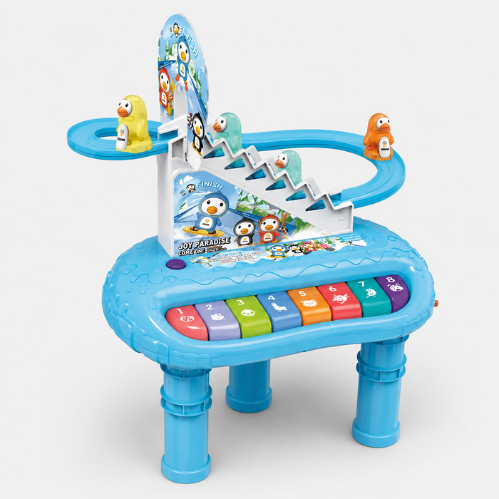 Penguin Climbing Stairs Musical Piano Toy with Moving Track, Lights & Sound | Educational Activity Toy for Kids 3+ Years