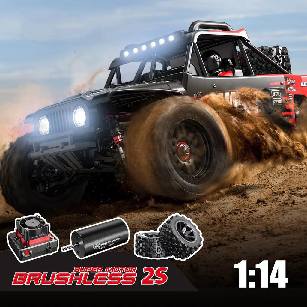 MJX Hyper Go 14209 - 1:14 Brushless RC Desert Truck | 4WD High-Speed Off-Road Performance with Metal Chassis & Oil Shocks