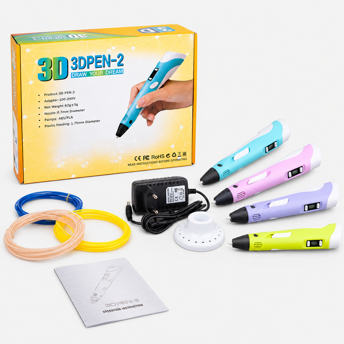 3D PEN-2 Professional 3D Printing Pen with LCD Display, PLA/ABS Filament Support, Adjustable Temperature & Speed, 3D Drawing Pen Kit for Kids, Students, Artists & DIY Crafts