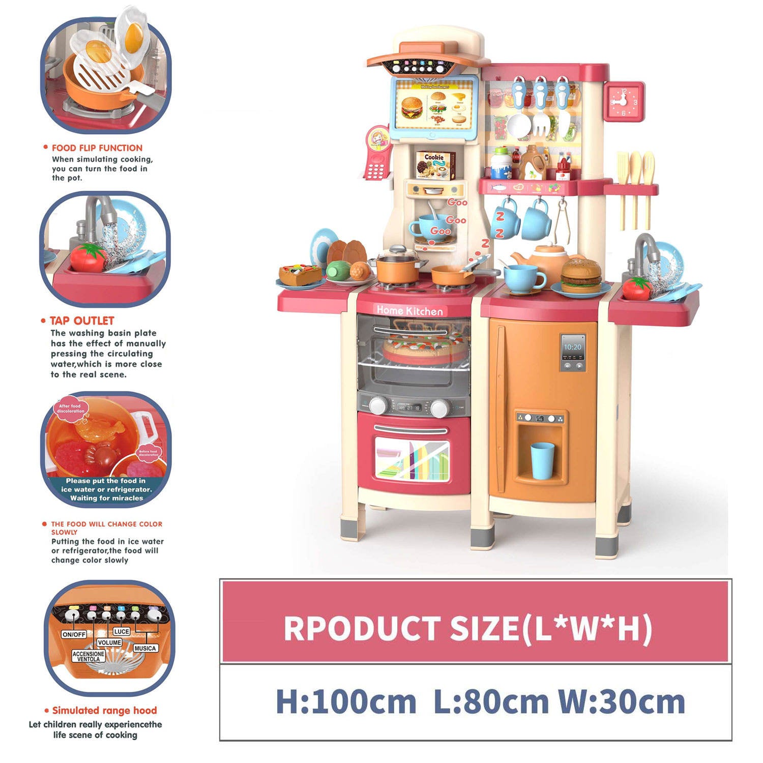 100CM Smart Kitchen (Red) -MJL-97B