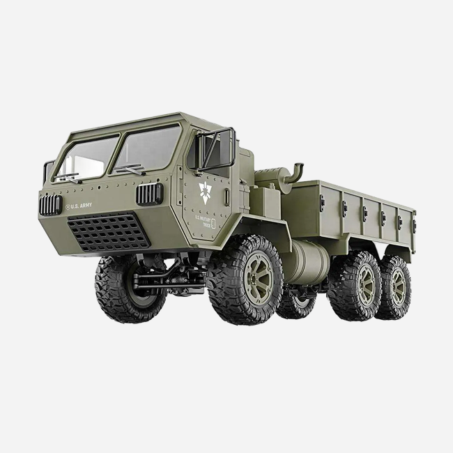 FAYEE FY004 - 1:12 Scale 6WD RC Pickup Truck – 2.4GHz Full Proportional Differential Drive Off-Road Climbing Military Crawler RTR (No Camera)