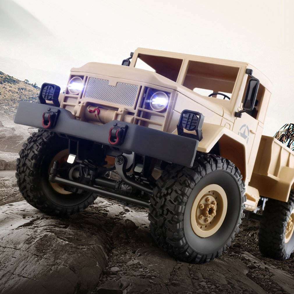 FY001A - 1:16 Scale 2.4GHz 4WD RC Military Truck Heavy Duty Climbing Off Road Rock Crawler Remote Control Toy for