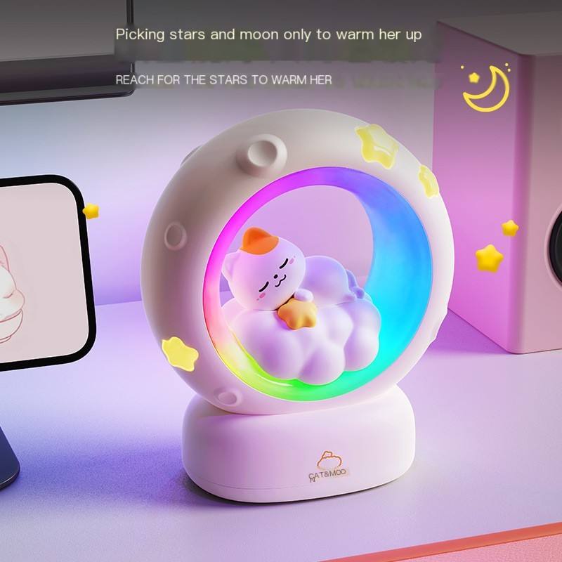 Star-Gazing & Moon-Admiring Night Light FL-0002 | Ambient Bedside Lamp for Bedroom & Nursery Décor