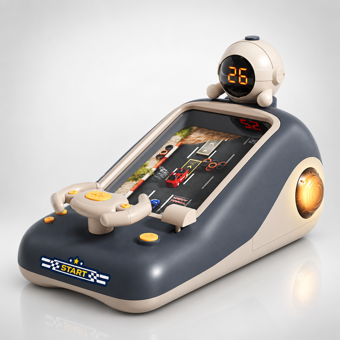 3D Mini Arcade Racing Game Toy Interactive Tabletop Car Racing Challenge Playset for Kids