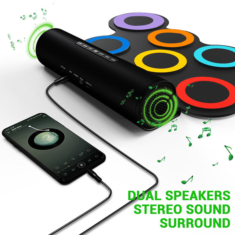 Electronic Drum Pad Set with Built-in Speaker G3001 for Kids | Portable Digital Drum Kit with Dual Speakers, Rhythm Learning & Musical Play