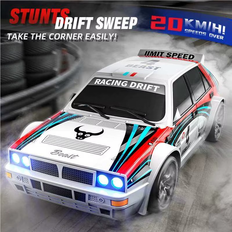 Beast SG204 PRO - 1:24 Scale 4WD RC Drift Car - 2.4GHz High-Speed Racing Car with Gyro Stability, LED Lights & Drift/Racing Tires RTR
