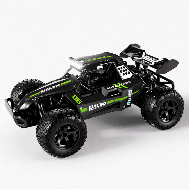 1:12 Scale Alloy RC Truck 2.4GHz High Speed 20km/h Remote Control Car RWD Metal Body Off-Road Vehicle with LED Lights, Durable Suspension, Long Range Racing Toy for Kids & Adults - 3699-057