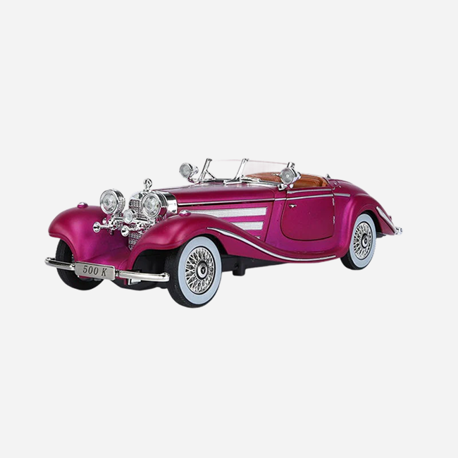 Mercedes Benz 500K Vintage Classic Die Cast Model Car Convertible Collectible Miniature Metal Luxury Car Gift