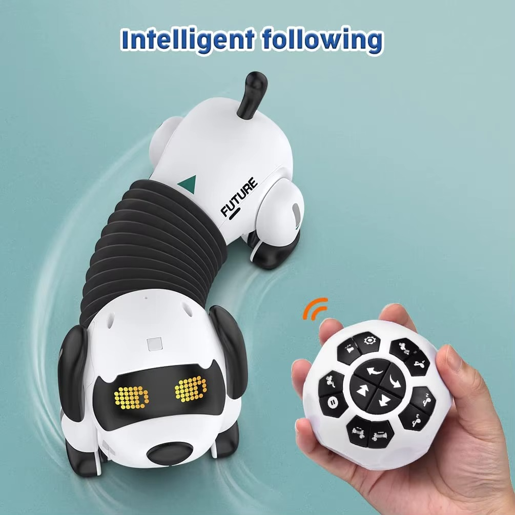 Smart Dachshund Robot Dog Toy Remote Control Interactive Electronic Pet with Touch Sensor Follow Function Music Dance Walking for Kids - K22