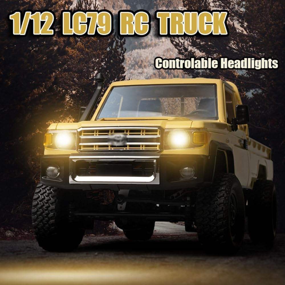 MNRC MN82 1:12 Toyota Land Cruiser LC79 RC Rock Crawler | 4WD 2.4GHz Full Proportional Off-Road Pickup Truck with LED Lights