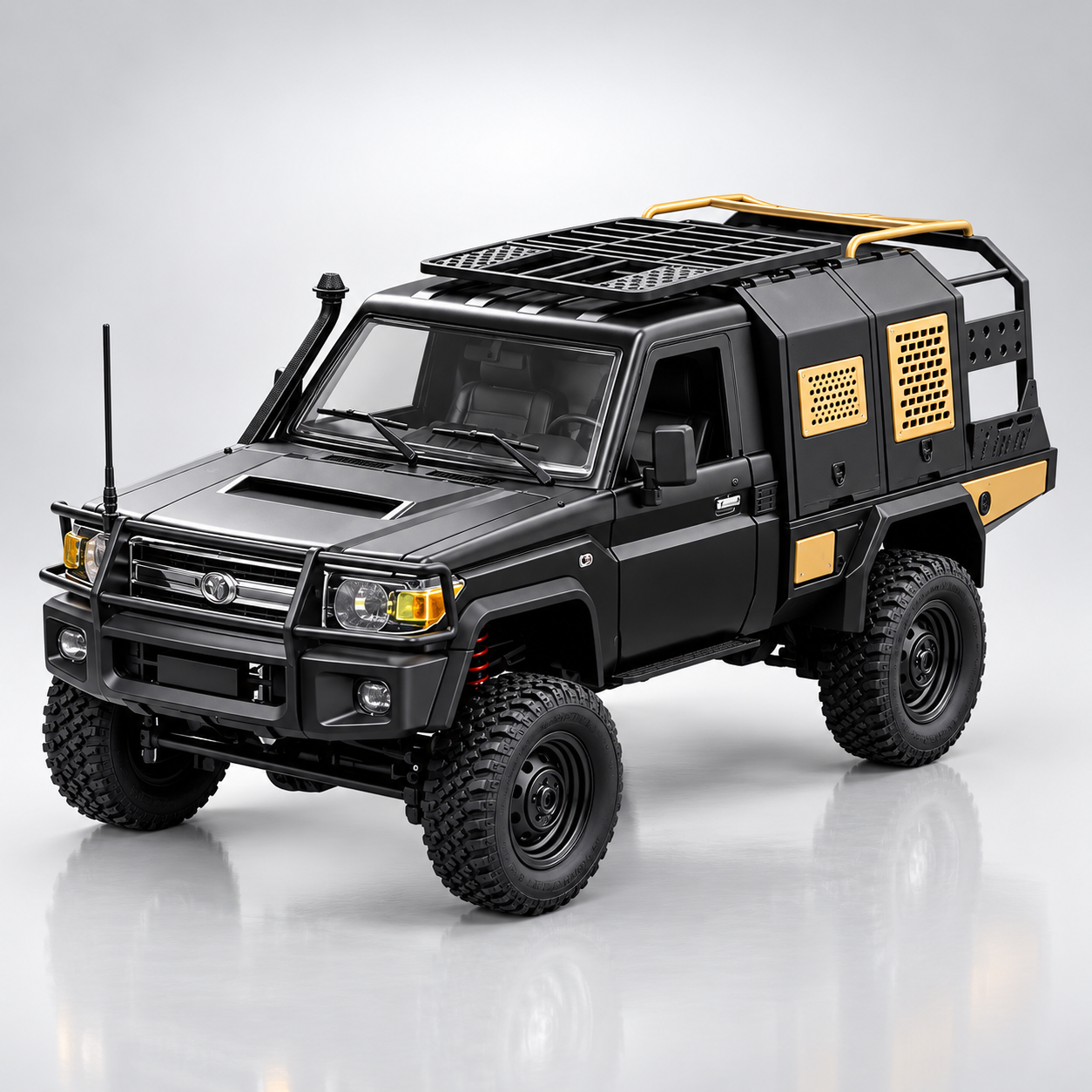 MNRC MN82S - 1:12 Toyota Land Cruiser LC79 RC Rock Crawler | 4WD 2.4GHz Full Proportional Off-Road Pickup Truck with LED Lights