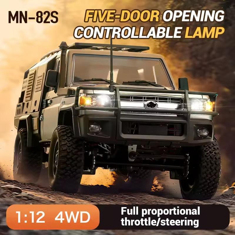 MNRC MN82S - 1:12 Toyota Land Cruiser LC79 RC Rock Crawler | 4WD 2.4GHz Full Proportional Off-Road Pickup Truck with LED Lights