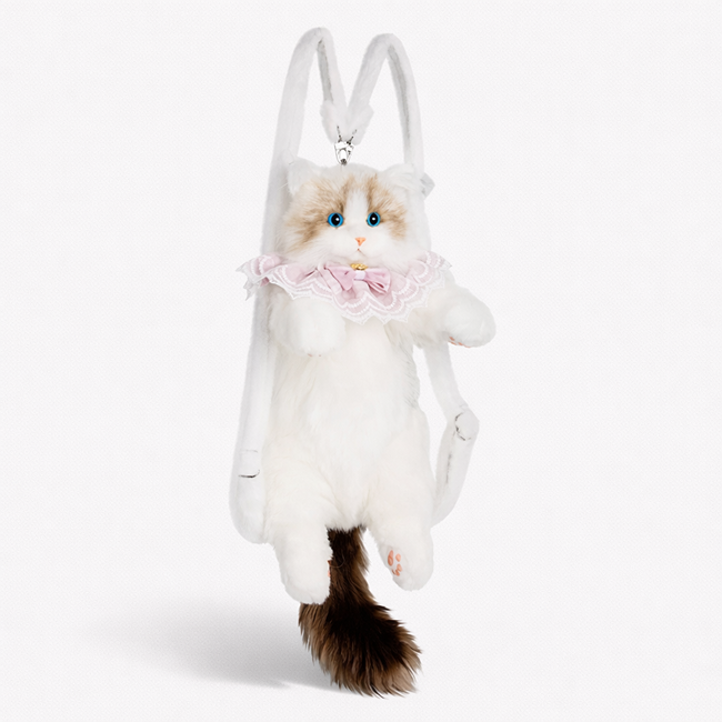 Realistic Ragdoll Cat Plush Toy Backpack for Kids & Girls | Lifelike Soft Stuffed Kitten Doll, Cute Animal Shoulder Bag, Birthday Gift, Home Decor Plush Toy for Cat Lovers