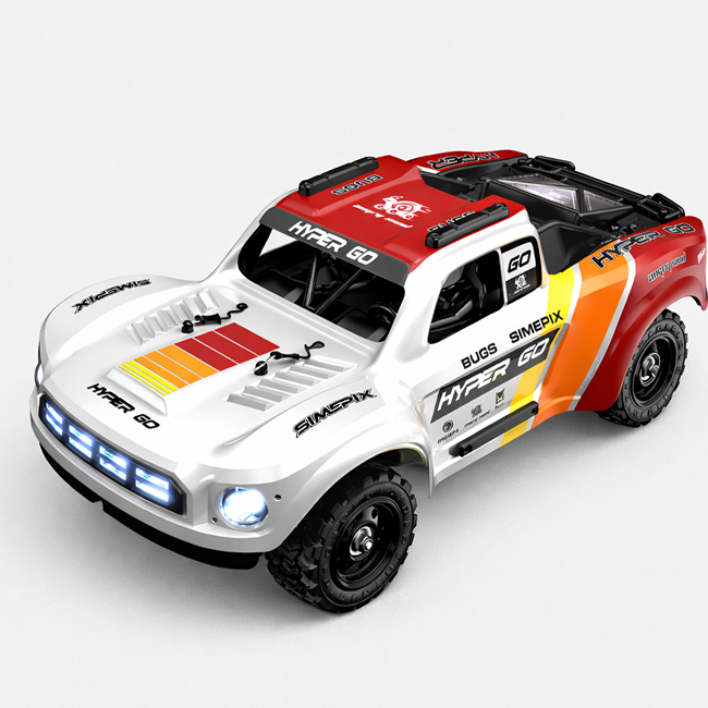 MJX Hyper Go 14211 - 1:14 RC Car 70km/h Brushless 4WD Off-Road Racing Truck 2.4GHz Remote Control Short Course with Alloy Chassis & LED Lights