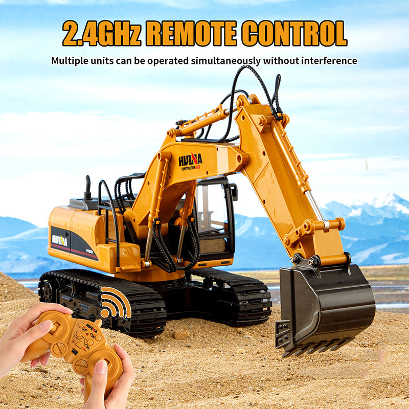 HUINA 1535 - 1:14 Scale 15ch RC Die-cast RC Excavator Construction Truck Toys Radio Control Toy Alloy Engineering Excavator