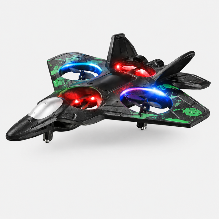 X25 Fighter Aircraft Plane Jet with 2 Batteries | Gravity Sensor RC Jet, 360° Flip, LED Lights, Rechargeable Toy