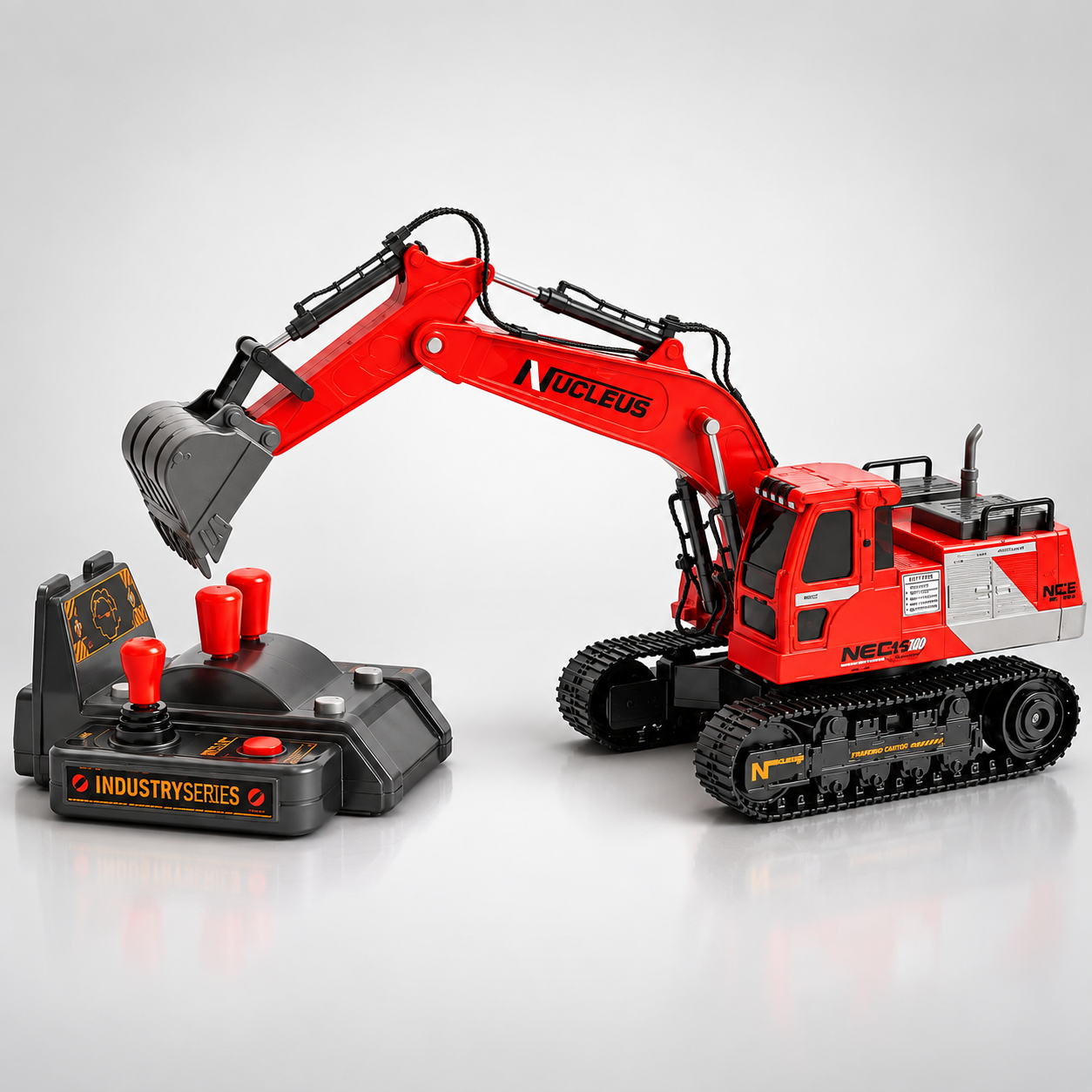887 - Remote Control RC Excavator | 1:18 Scale 12 Channel 2.4GHz Engineering Crawler Vehicle with USB Charging & Alloy Parts