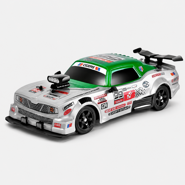 SC16A08-01 - 1:16 Scale 2.4GHz 4WD RC Racing Rally Drift Car with Spray Mist LED Lights High Speed Remote Control Stunt Car for Kids