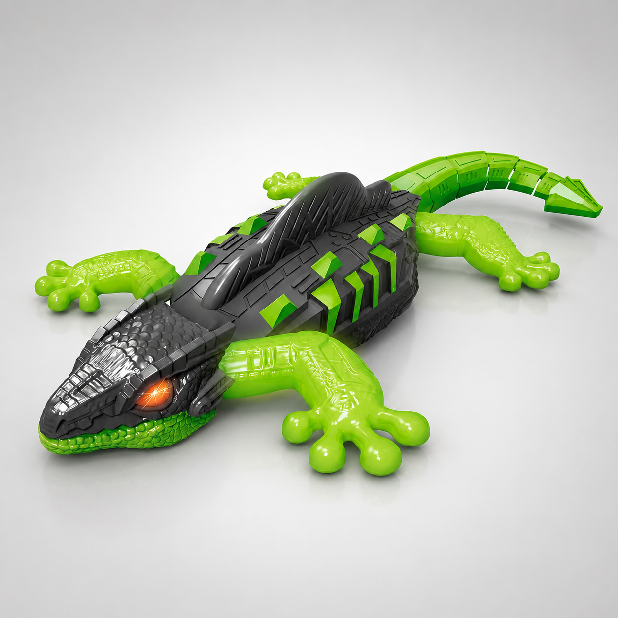 RC Wall Climbing Lizard Toy with LED Lights, 2.4GHz Remote Control Bionic Gecko, Dual Floor & Wall Climbing Modes, Rechargeable Remote Control Animal Toy for Kids 4+ (1378A)