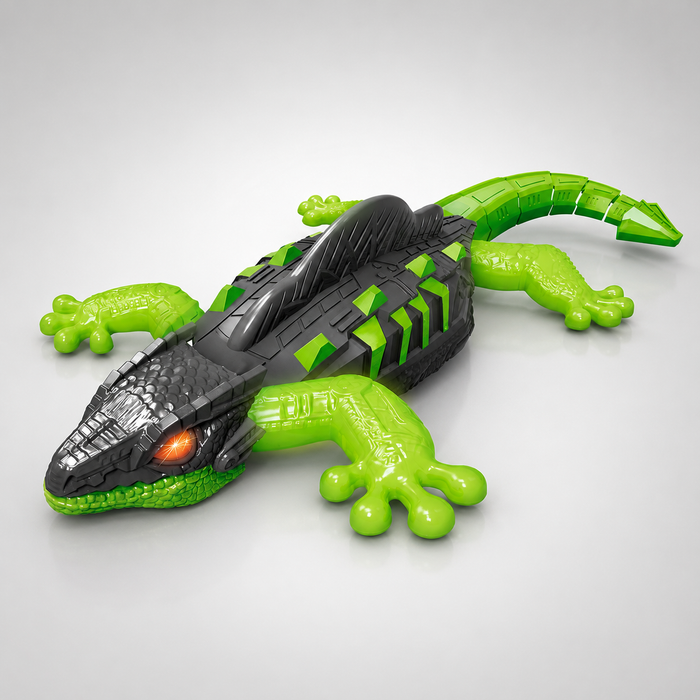 RC Wall Climbing Lizard Toy with LED Lights, 2.4GHz Remote Control Bionic Gecko, Dual Floor & Wall Climbing Modes, Rechargeable Remote Control Animal Toy for Kids 4+ (1378A)