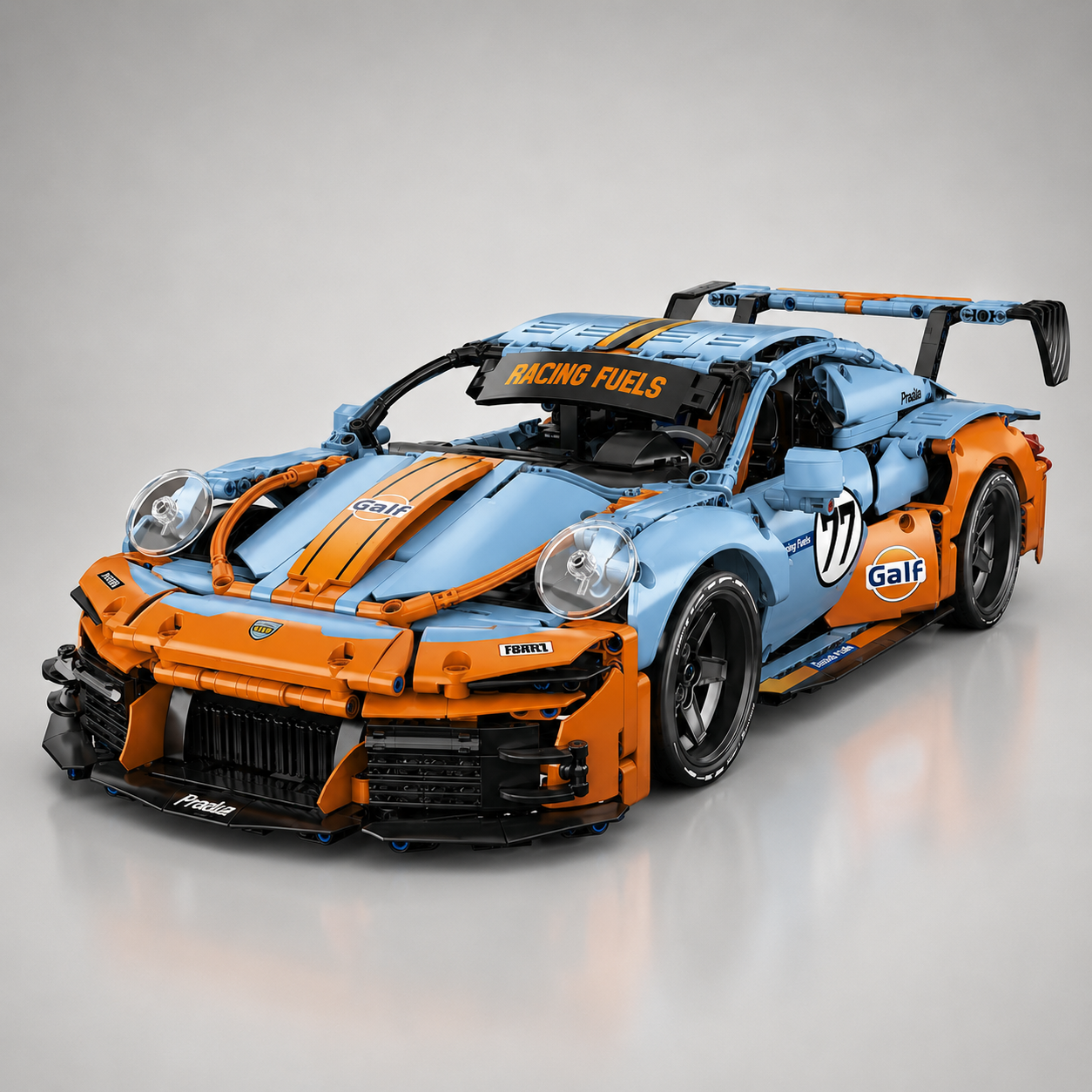 Machine Player 66624 - 1:10 Scale Racing Car Building Blocks Set, 1620+ Piece GT3 Sports Car Model Kit, Detailed Race Car Construction Set with Upgradeable RC Function, STEM Toy for Kids & Adults