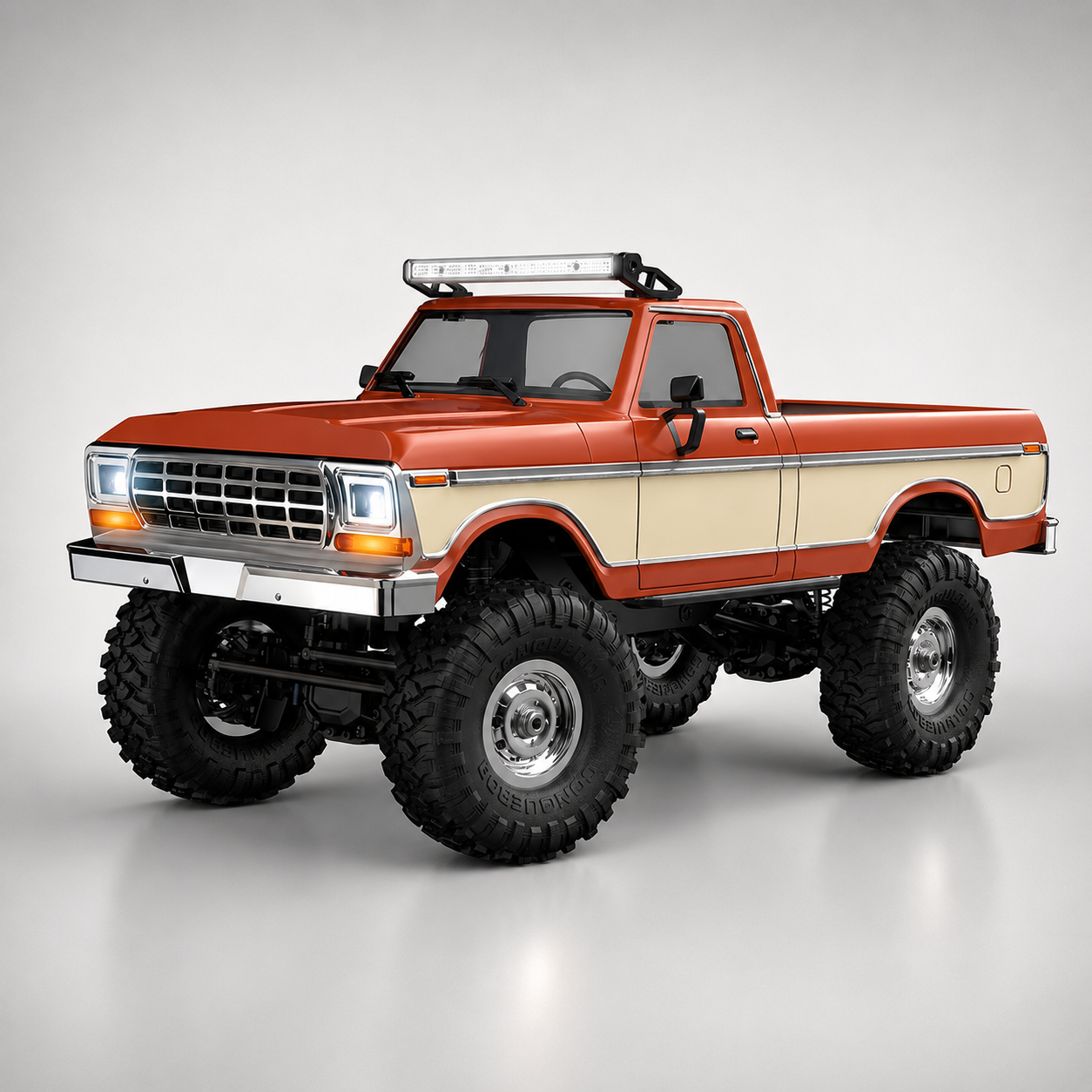 HB R1611 - 1:16 Scale 4WD RC Off-Road Crawler Truck, 2.4GHz Full Proportional Remote Control, IPX4 Water Resistant, LED Lights, RTR All-Terrain Climbing Vehicle