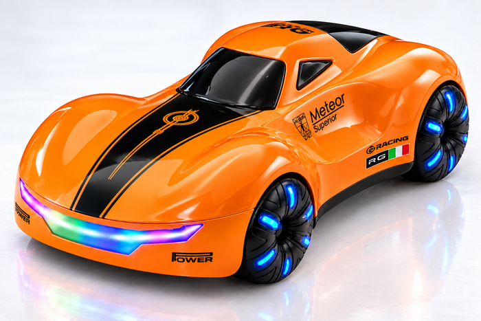 9 Channel Remote Control EV Sport Car Model Dual Spray RC Racing Car Body Light Control Electric Vehicle Toys With Charging Pile