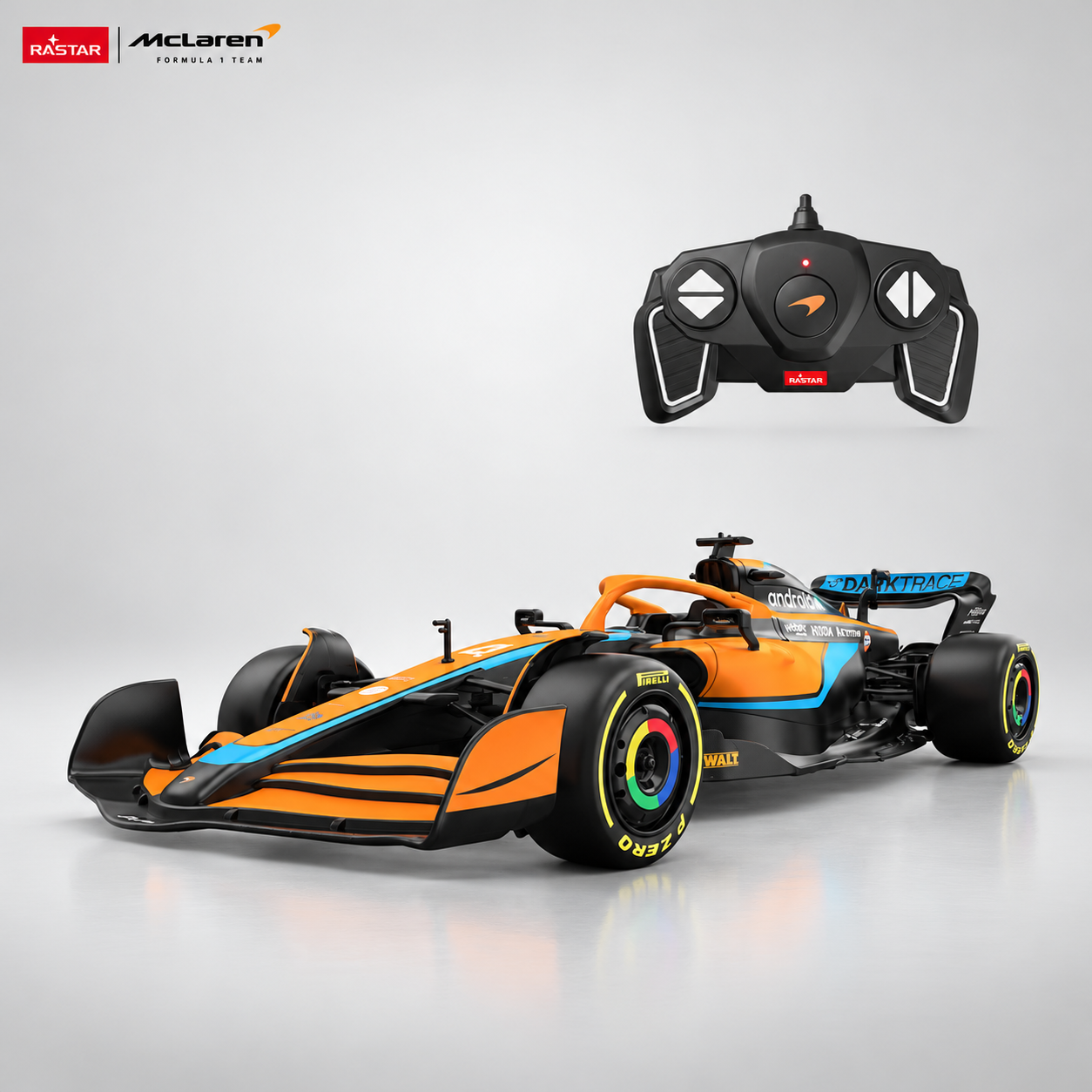 RASTAR McLaren F1 MCL36 - 1:18 Scale RC Racing Car, 2022 Emilia Romagna Grand Prix Licensed Formula 1 Model, 2.4GHz Remote Control Vehicle with Full-Function Driving and Independent Suspension