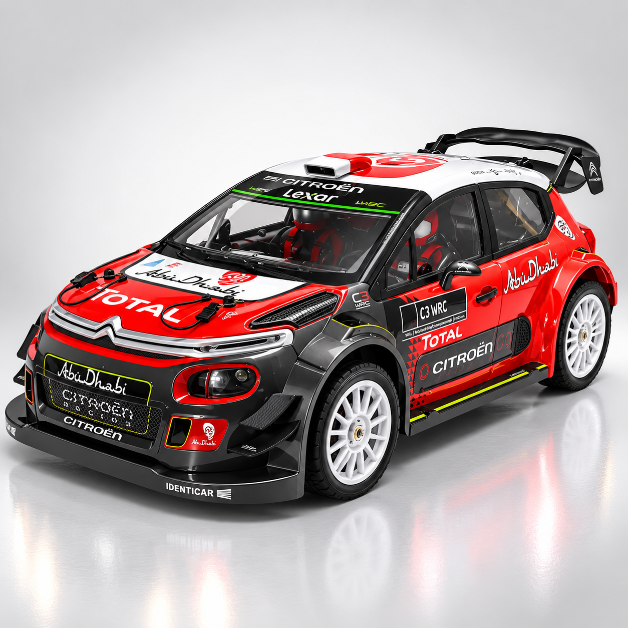 MJX Hyper Go 7303DC - 1:7 Citroën C3 WRC 4WD Brushless RC Rally Car, 3974 2500KV Sensored Motor, 120A ESC, 35KG Metal Servo, G3C Gyro, Triple Metal Differentials, 4S Battery & Charger