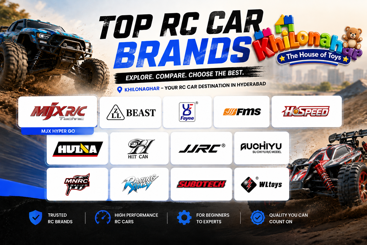 Explore Top RC Brands at KhilonaGhar