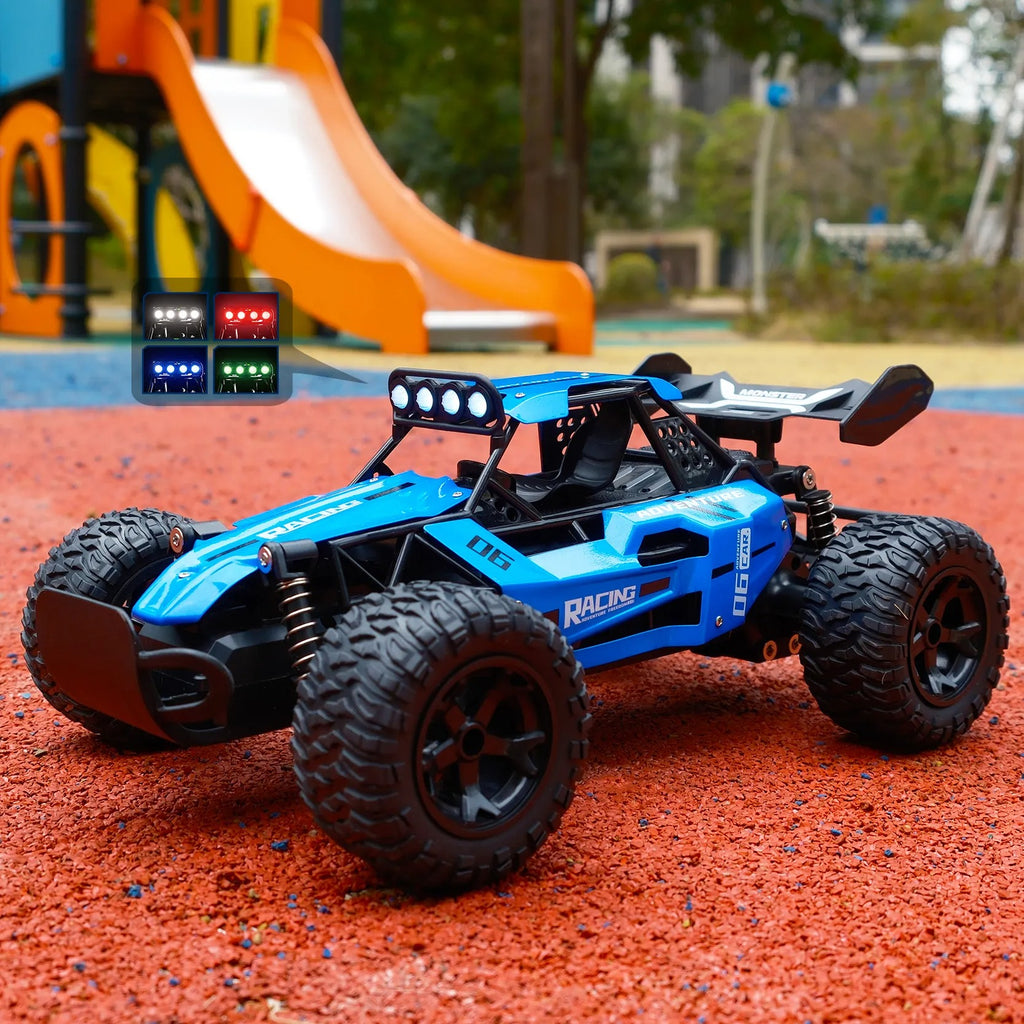 1:12 Scale Alloy RC Truck 2.4GHz High Speed 20km/h Remote Control Car RWD Metal Body Off-Road Vehicle with LED Lights, Durable Suspension, Long Range Racing Toy for Kids & Adults - 3699-057