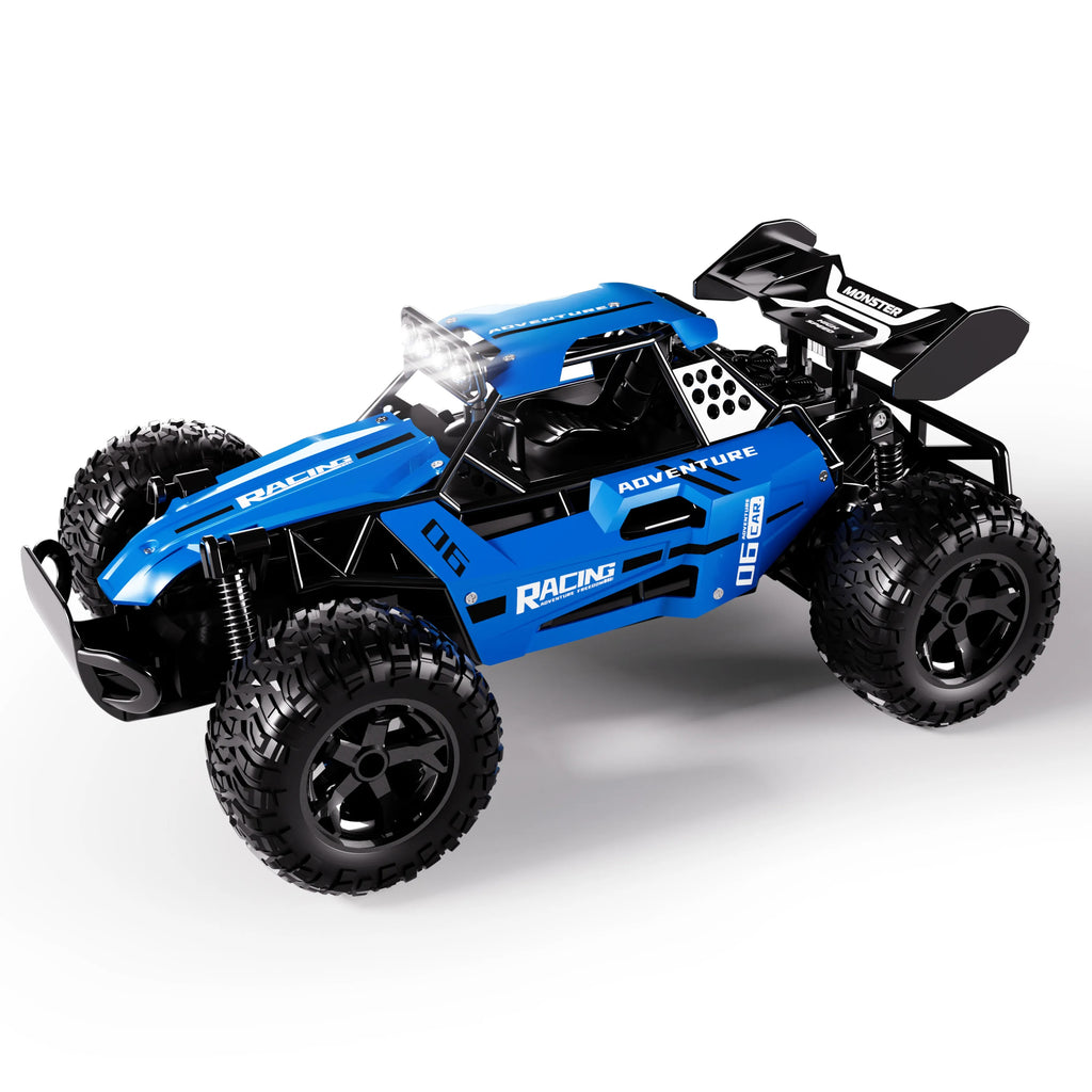 1:12 Scale Alloy RC Truck 2.4GHz High Speed 20km/h Remote Control Car RWD Metal Body Off-Road Vehicle with LED Lights, Durable Suspension, Long Range Racing Toy for Kids & Adults - 3699-057