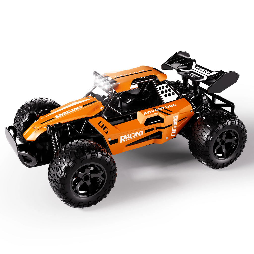 1:12 Scale Alloy RC Truck 2.4GHz High Speed 20km/h Remote Control Car RWD Metal Body Off-Road Vehicle with LED Lights, Durable Suspension, Long Range Racing Toy for Kids & Adults - 3699-057
