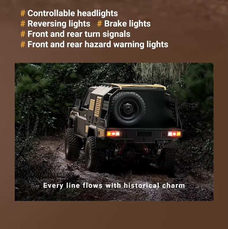 MNRC MN82S - 1:12 Toyota Land Cruiser LC79 RC Rock Crawler | 4WD 2.4GHz Full Proportional Off-Road Pickup Truck with LED Lights description image 10