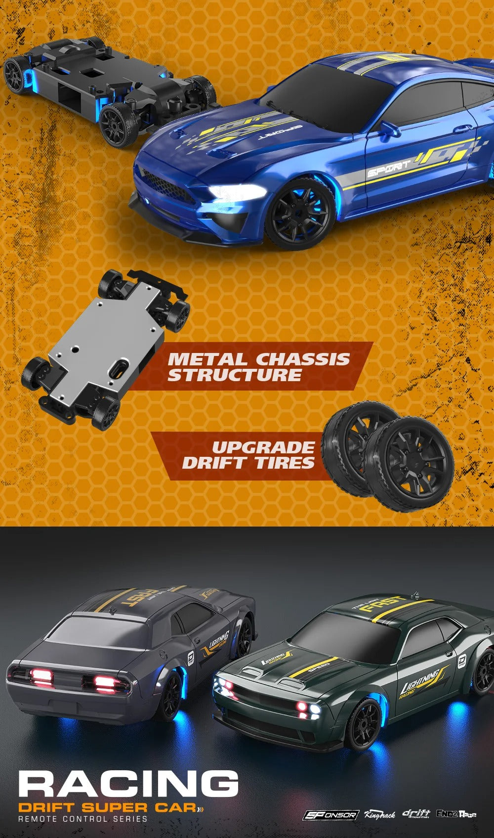 1:43 Scale 4WD RC Drift Car 2.4GHz Mini Remote Control Racing Car Toy - 8500 description image 10