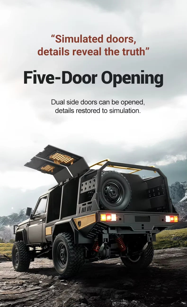 MNRC MN82S - 1:12 Toyota Land Cruiser LC79 RC Rock Crawler | 4WD 2.4GHz Full Proportional Off-Road Pickup Truck with LED Lights description image 13