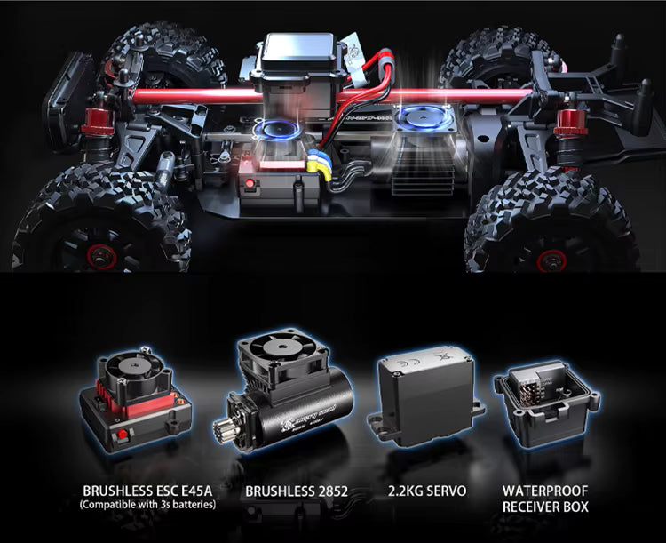 MJX Hyper Go 14209 1/14 4WD High-speed Off-road Brushless RC Truck description image 2