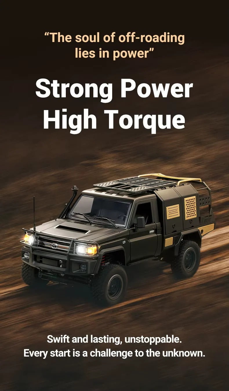 MNRC MN82S - 1:12 Toyota Land Cruiser LC79 RC Rock Crawler | 4WD 2.4GHz Full Proportional Off-Road Pickup Truck with LED Lights description image 15