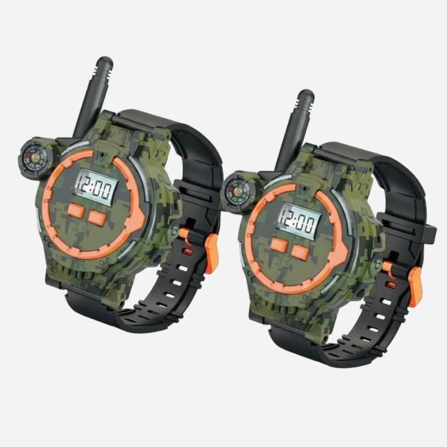 200M Long Range Walkie Talkie Watch Set for Kids with Flashlight, Compass & 2-Way Communication