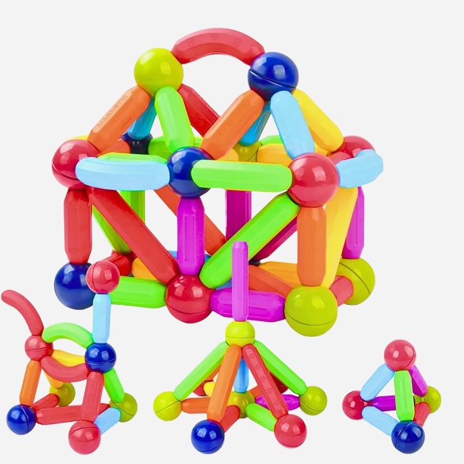 Magnetic Sticks Building Set 36 Pieces for Kids | STEM Construction Toy for Creative Learning, 2D & 3D Building Fun