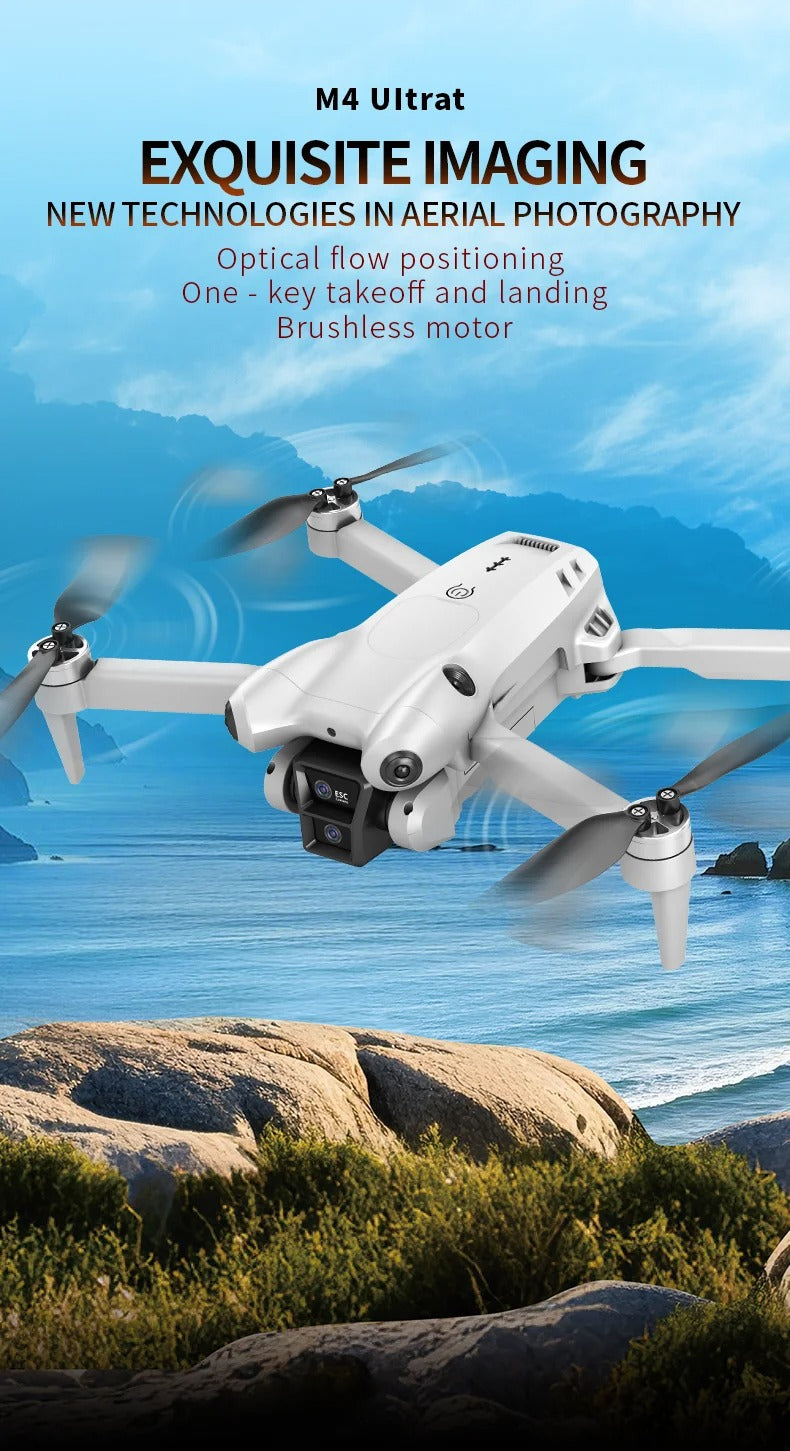 DJW M4 Ultra Foldable Dual Camera Drone with 4.3