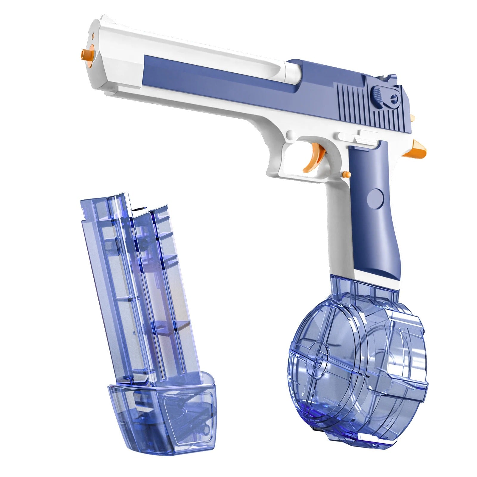 Electric Water Gun 434CC High-Capacity Rechargeable Water Blaster with Drum & Stick Magazines, LED Light, One-Touch Tank Release, Waterproof Design for Kids & Outdoor Fun - CY040 description image 1