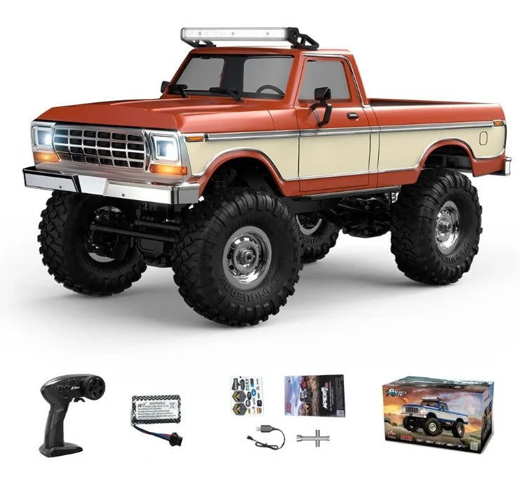 HB R1611 - 1:16 Scale 4WD RC Off-Road Crawler Truck, 2.4GHz Full Proportional Remote Control, IPX4 Water Resistant, LED Lights, RTR All-Terrain Climbing Vehicle description image 1