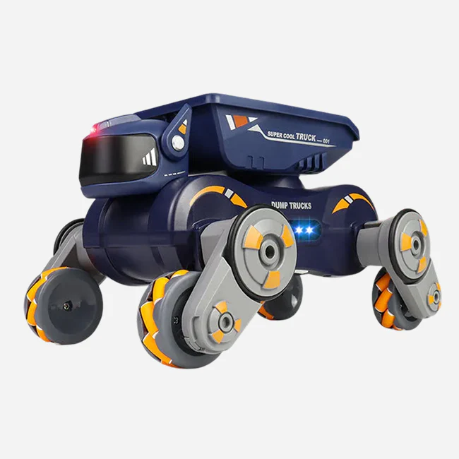 2.4GHz Remote Control Transforming Stunt Car with Spray Mist, Lights, Music & Electronic Pet Toy for Kids